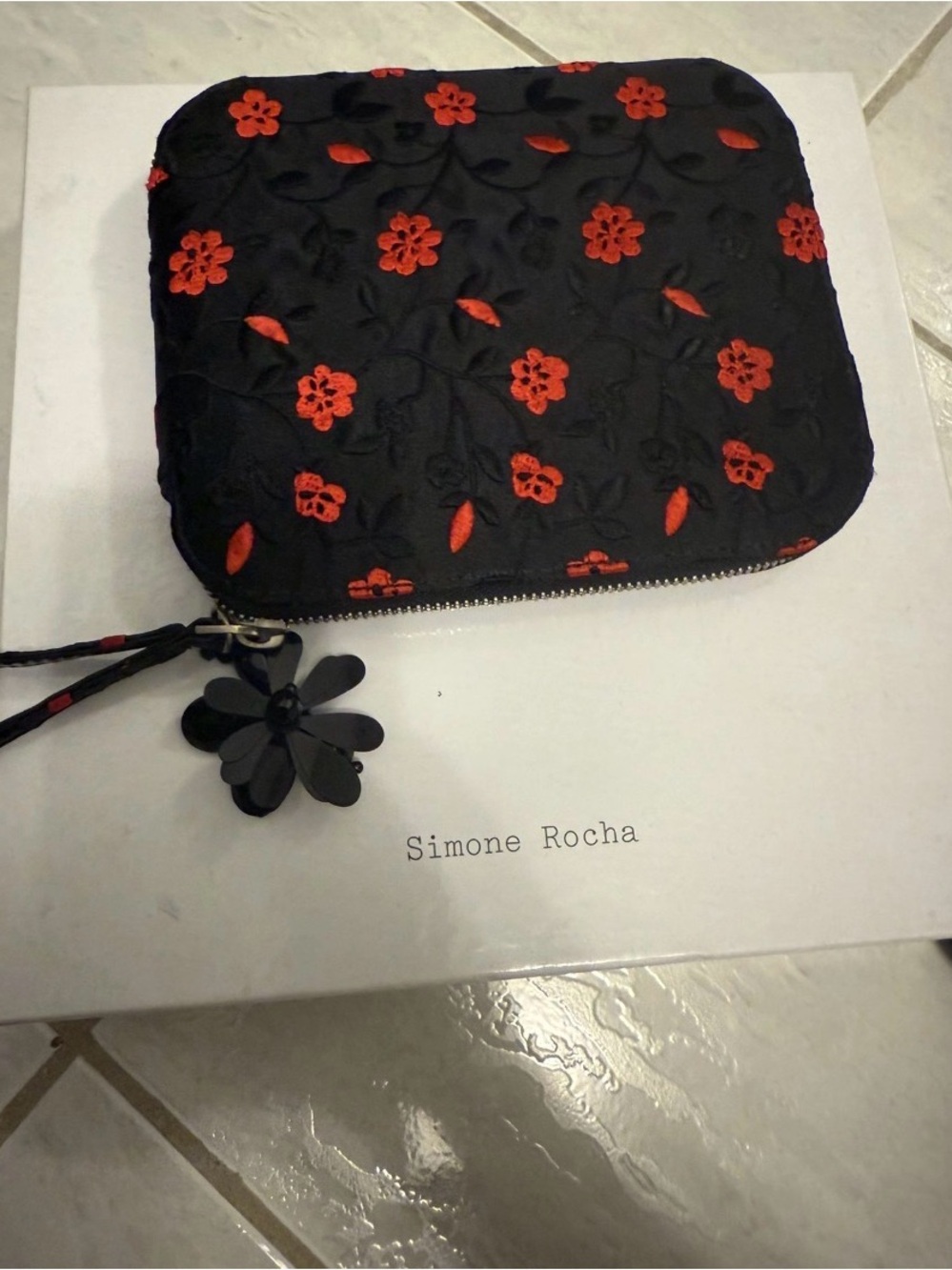 Simone Rocha Chinese Flower Printed Wristlet